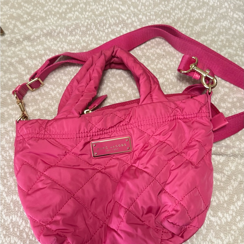 Marc Jacobs Fuchsia Quilted Crossbody Bag